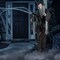 8.5 ft Standing Halloween Grim Reaper Decoration with Sound-Activated Eyes and Movable Arms